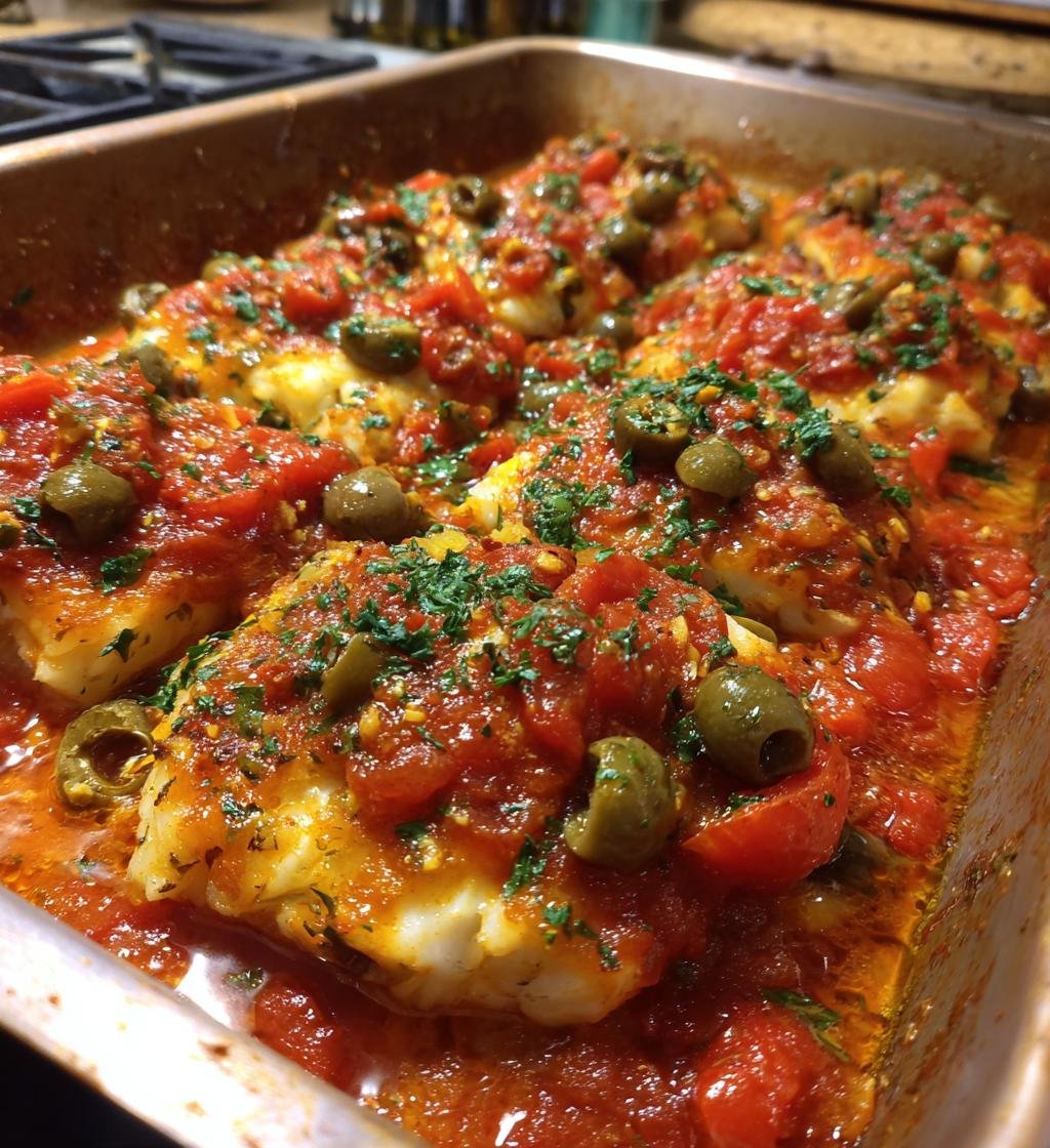 baked cod with tomato sauce