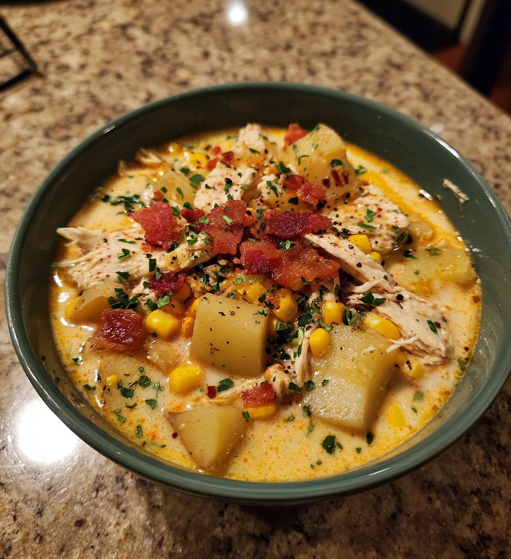 Creamy Chicken and Corn Chowder: Easy Comfort Food Delight - step by step