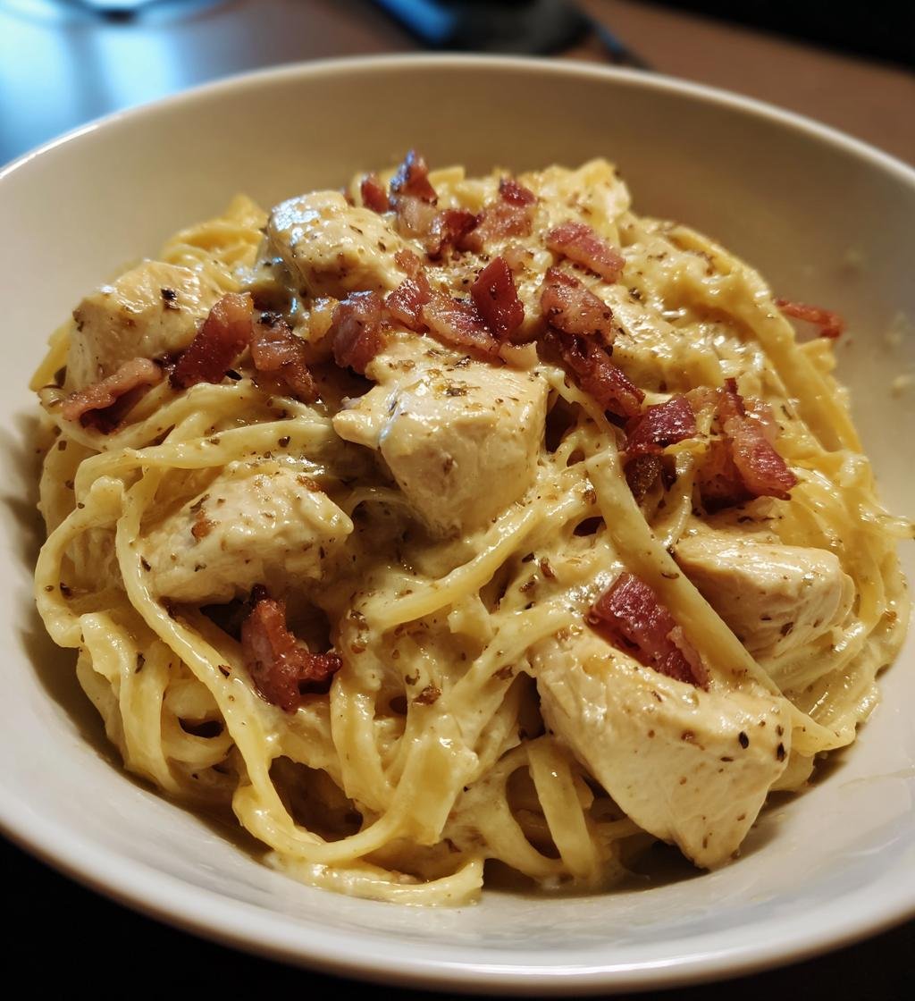 Creamy Chicken and Bacon Pasta - Easy & Delicious Weeknight Dinner - step by step