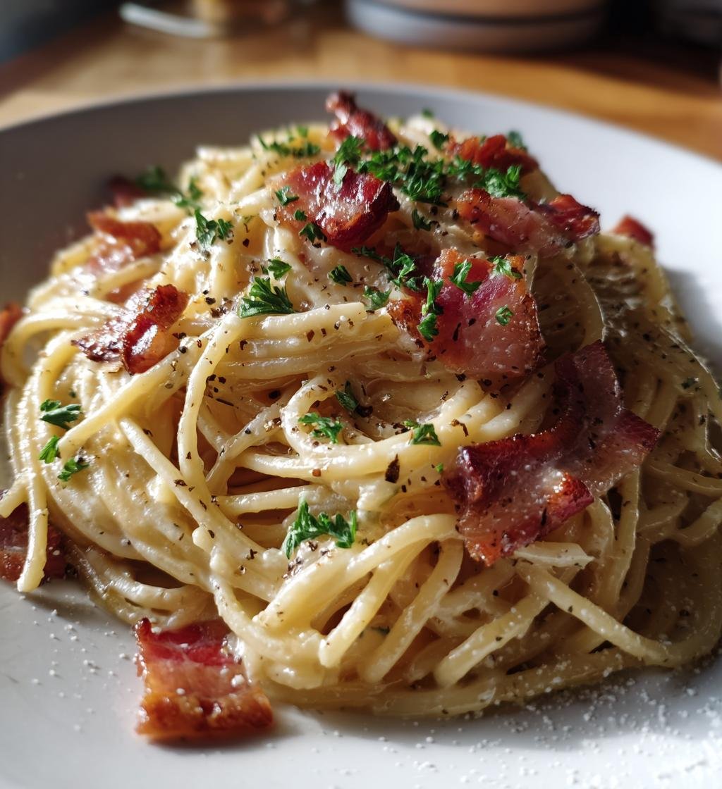 Creamy Spaghetti Carbonara Recipe - Easy & Delicious Comfort Food - step by step