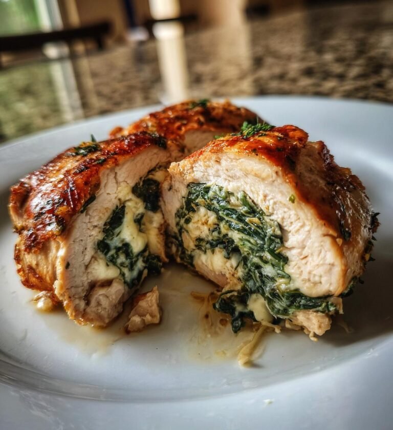 stuffed chicken breast with spinach and cheese