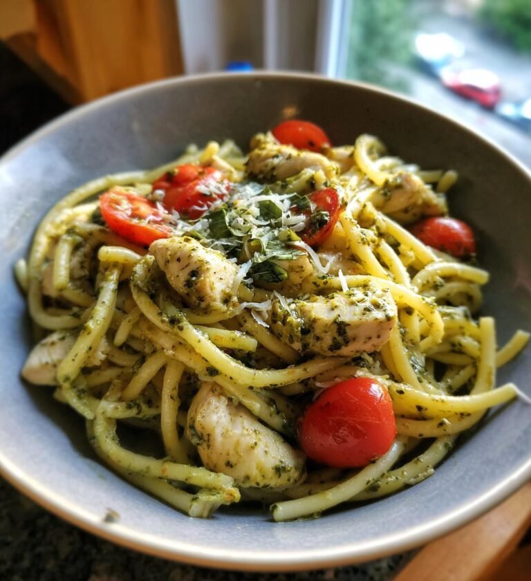 creamy pesto chicken pasta