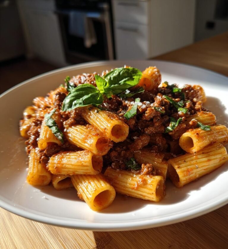 rigatoni bolognese recipe from scratch