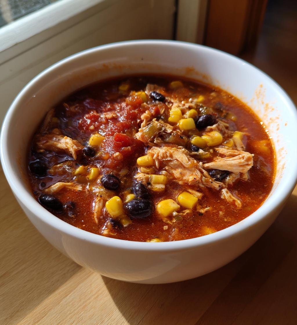 Slow Cooker Chicken Enchilada Soup - Easy & Delicious Recipe step by step