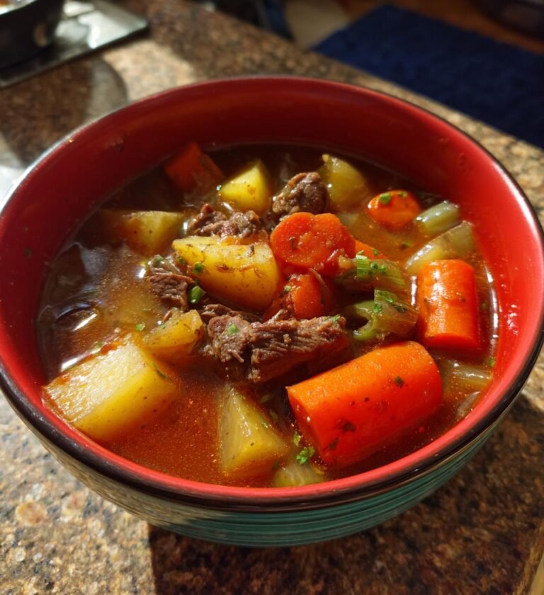 slow cooker vegetable beef soup recipe