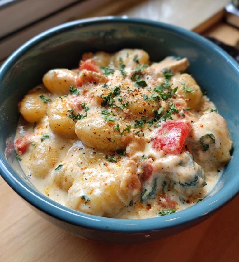 slow cooker creamy chicken gnocchi